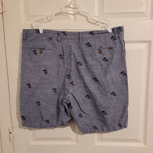 Chaps mens blue beach palm tree design shorts - Picture 2 of 5